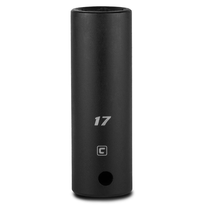 Capri Tools Deep Impact Socket 12Inch Drive 6Point Metric 17 mm