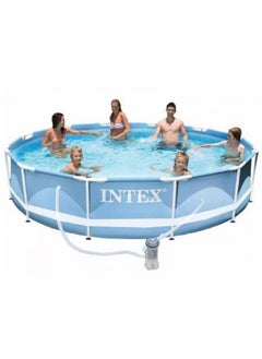 INTEX Swimming Pool 3.66x76cm with Water Pump Filter Grey 6503 L 26712  - Image 1