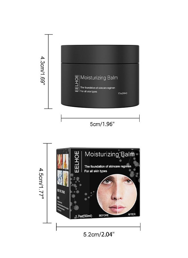 EELHOE - Moisturizing Balm - Men's Face Cream, Refreshing Face,Moisturizing Treatment, Shrinking Pores, Has The Effect Of Reducing Skin Sagging, Suitable For All Skin Types 50ML - Image 1