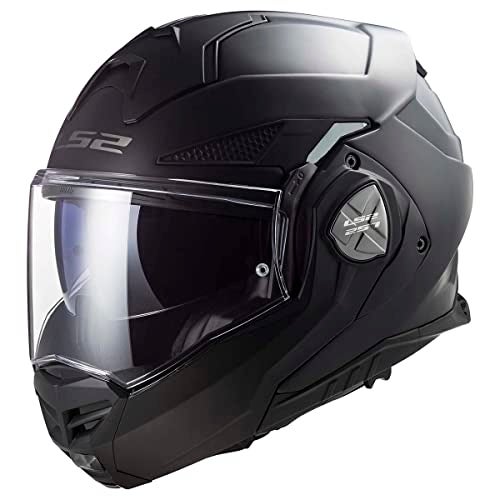 LS2 Helmets Advant X Modular Helmet with Integrated Cardo 4X Bluetooth (Matte Black - 3X-Large) - Image 1