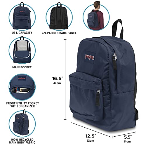 JanSport SuperBreak One Backpacks - Durable, Lightweight Bag with 1 Main Compartment, Front Utility Pocket with Built-in Organizer - Premium Backpack, Night Sky - Image 3
