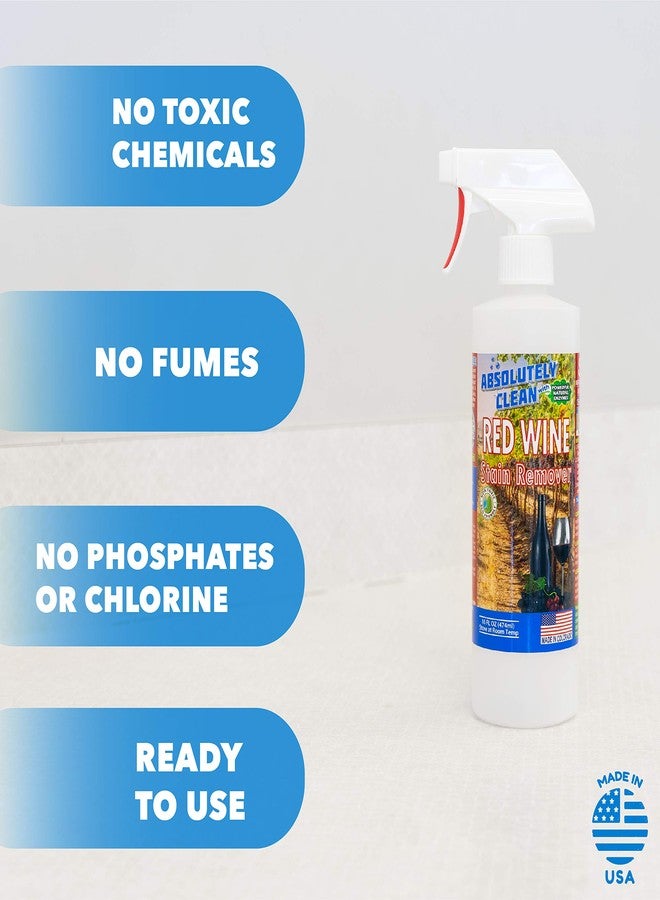Absolutely Clean Amazing Red Wine Stain Remover - Natural Enzymes Eliminate Wine Stains Fast - Cleans Carpet, Upholstery, Clothing, Table Cloth & More - USA Made (16oz) - Image 5