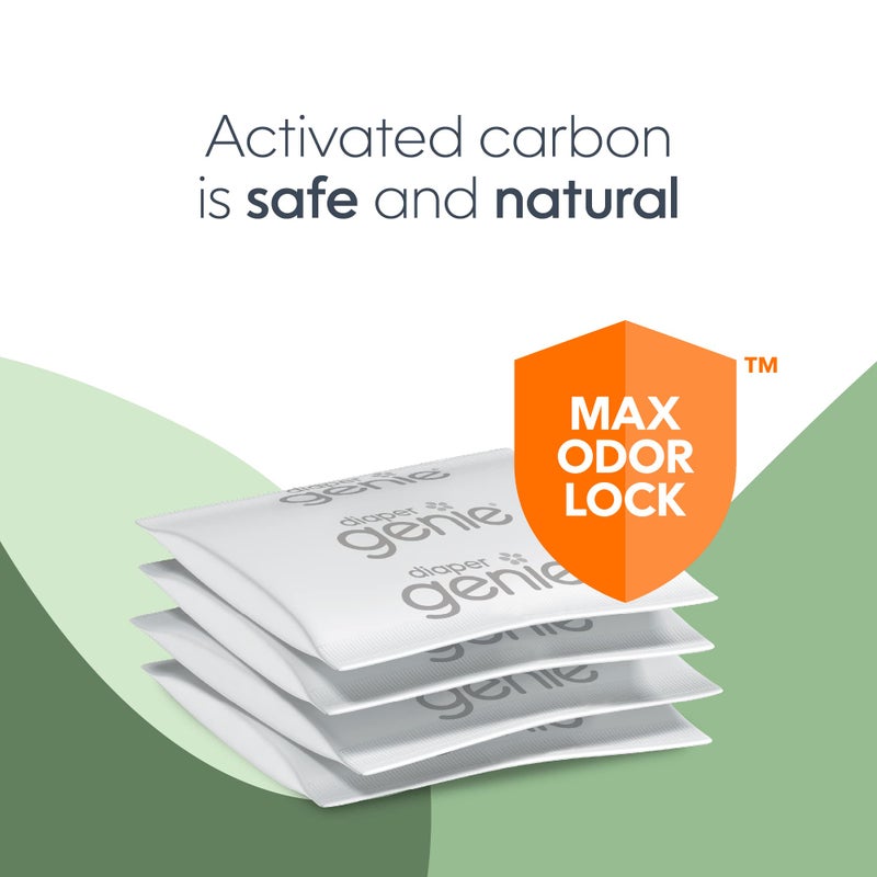 Diaper Genie Carbon Filter (4-Pack) | Diaper Pail Odor Eliminator & Deodorizer | Compatible with the Diaper Genie Complete and Expressions Pail - Image 4