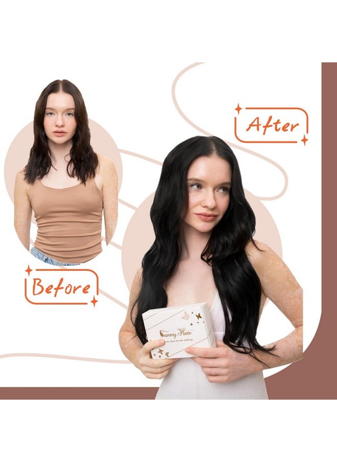 Sunny Hair Sunny Tape In Hair Extensions Black Tape In Hair Extensions Real Human Hair Black Remy Hair Extensions Tape In Human Hair Tape In Extensions Black Hair Extensions 50G 20Pcs 16Inch  - Image 5