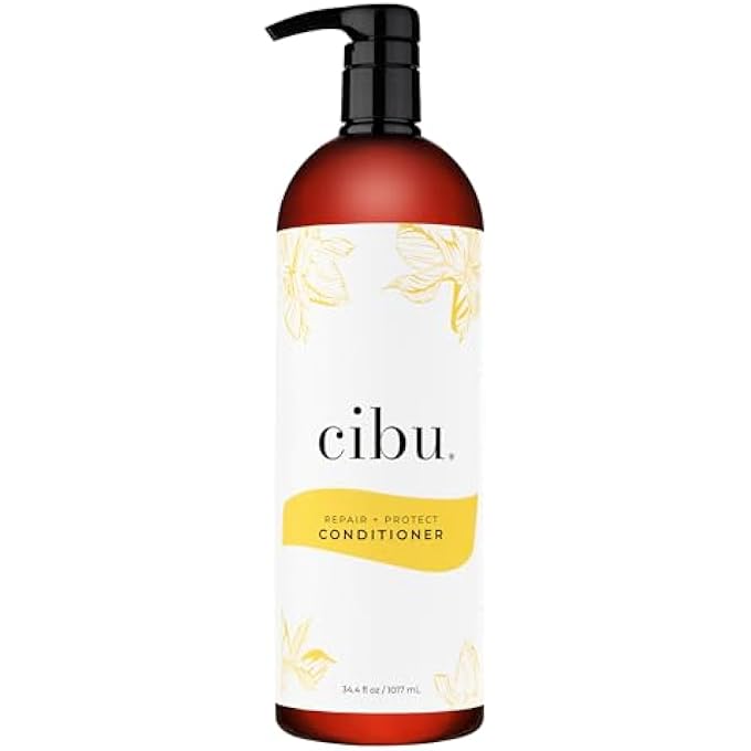cibu REPAIR + PROTECT CONDITIONER 30087 - RESTORES DAMAGED HAIR | PREVENTS BREAKAGE | SAFE FOR COLOR-TREATED LOCKS | LEAVES SMOOTH, LUXURIOUS FINISH | GENTLE DAILY USE WITH REFRESHING SCENT, 1 LITER - Image 2
