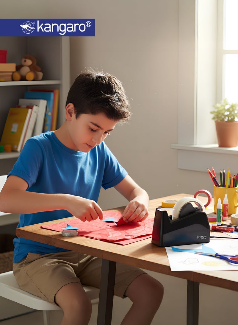 Kangaro Desktop Tape Dispenser with Anti-Skid Base, 18–24mm Tape Cutter - Image 4