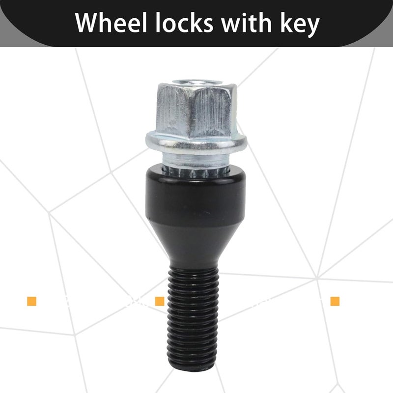 KGGMGUG Wheel Lock Set Lug Nuts Bolts M12 x 15mm Fits for BMW Z4 Z3 M6 M5 M3 650i 535i 528i 525i 335i 328i 330i Mini Cooper Replacement 36136786419 - Image 5