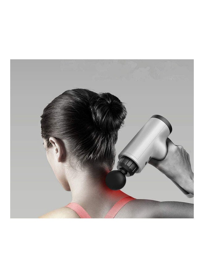 ACHAS Fascial Gun Muscle Massager With Accessories Sliver - Image 3