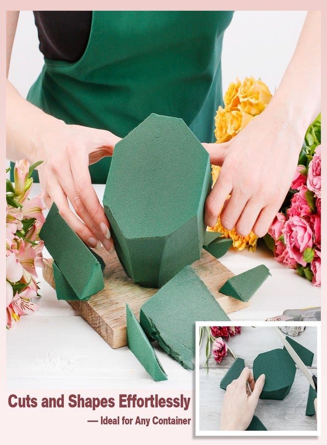 iewyck New 2025 6-Pack Floral Foam Blocks, Florist Green Foam for Flower Arrangements, Wet & Dry Styrofoam for Fresh and Artificial Flowers, Premium Plant Sponge Foam for Planters (5.5"L X 3.1"W X 1.6"H) - Image 4