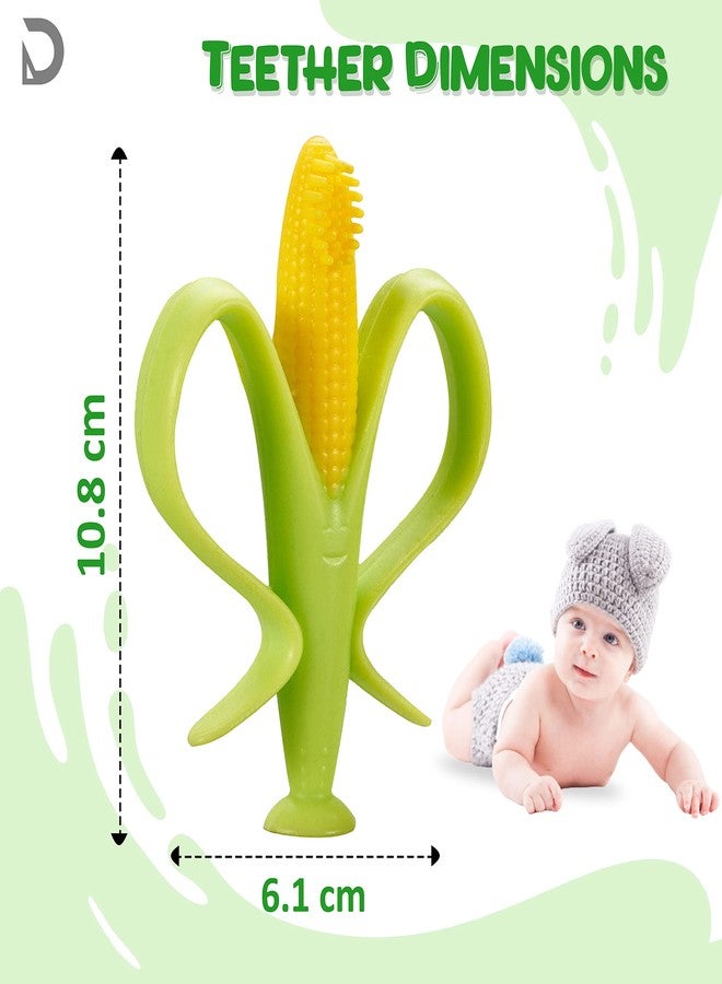 DaKos, Soother for New Born, teether and Soother for Baby, Mitten Teether, Baby Chew Toys for Sucking Needs, Sensory Teether Toy (Combo of- Banana Shape & Corn Shape) - Image 3