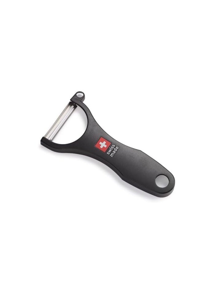 Kisag kisag Universal Peeler with Swiss Cross Design, Stainless Steel Blade, Black made in swiss 