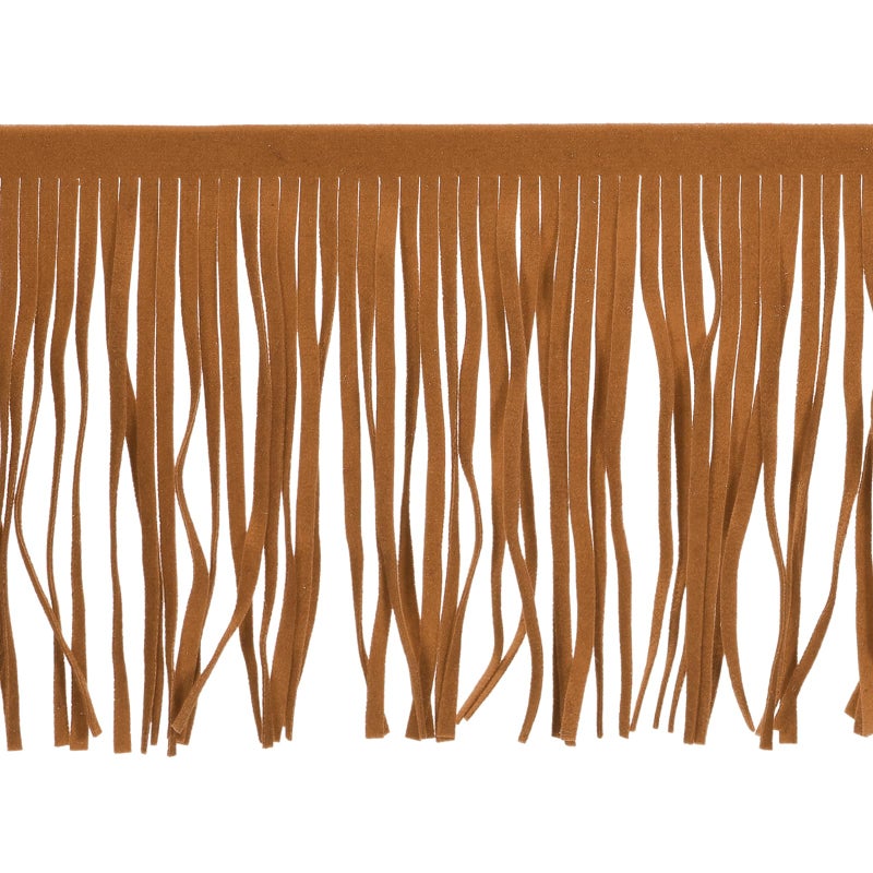 uxcell 1 Yard 4 Inch PU Leather Suede Fringe Trim Double Side Leather Sewing Tassel Fringe for DIY Sewing Dress Crafts Skirt Decoration Brown - Image 3