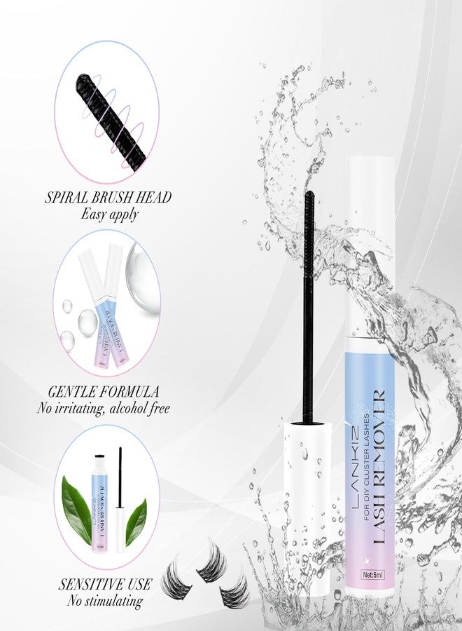 LANKIZ Lash Bond and Seal Remover for Cluster Lashes, Lash Clusters Glue Remover, Bond & Seal Lash Glue Remover, Gentle Eyelash Glue Cleanser for Individual Lashes - Image 2