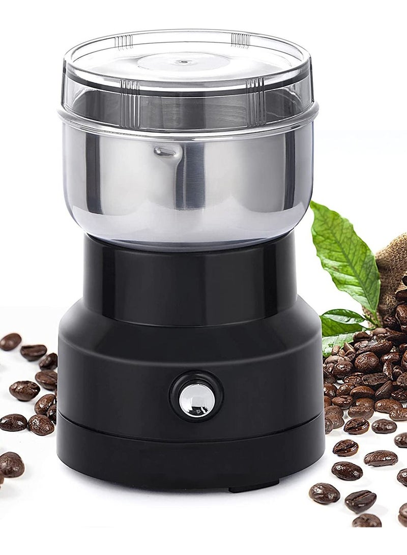 DubaiGallery Mini Electric Stainless Steel Coffee Spice Nuts Grains Bean Grinding Multifunctional Electric Grinder Home Blender Dry EU US Plug - Image 1