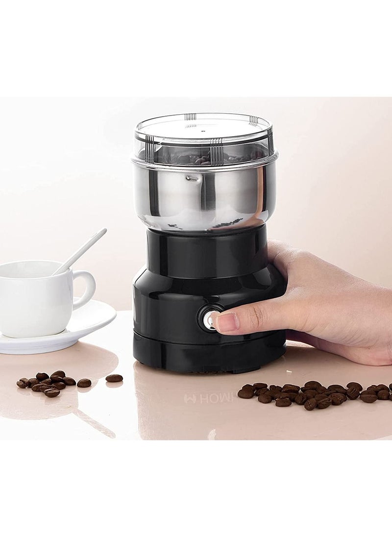 DubaiGallery Mini Electric Stainless Steel Coffee Spice Nuts Grains Bean Grinding Multifunctional Electric Grinder Home Blender Dry EU US Plug - Image 4