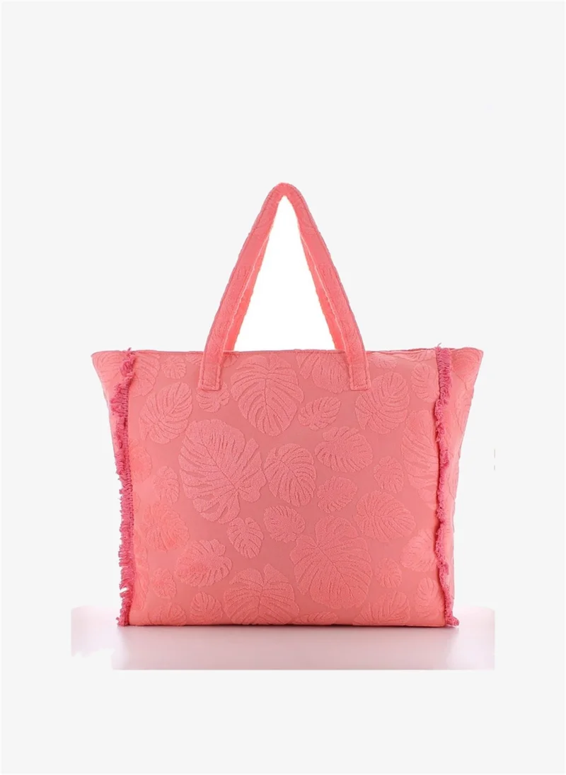 Marina Galanti Marina Galanti Women's Lotzorai Terry-Effect Fabric Beach Bag – Coral
