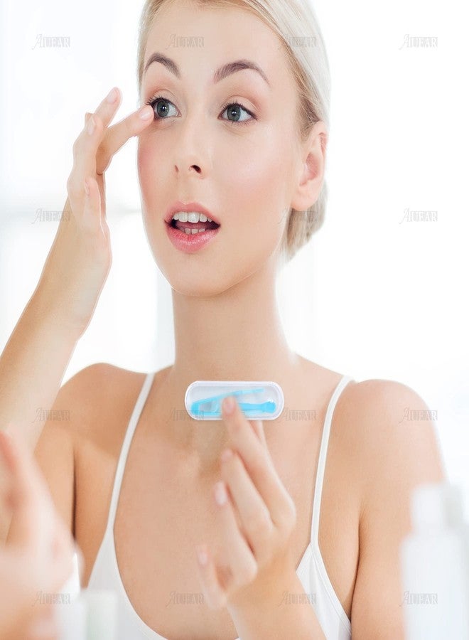 AUEAR, 5Pcs Portable Mini Travel Contact Lens Stick Tool Case Set with Plastic Clear Cases - Image 5