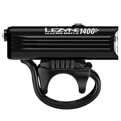 LEZYNE ليزيني ماكرو درايف 1400+ ضوء أمامي للدراجات قابل لإعادة الشحن عبر USB مقاوم للماء IPX7 مع 3 مصابيح LED بيضاء بتقنية ثلاثية التركيز و 4 أوضاع ثابتة و 3 أوضاع وميض | أسود ساتان، 1400 لومن/USB-C - Image 3