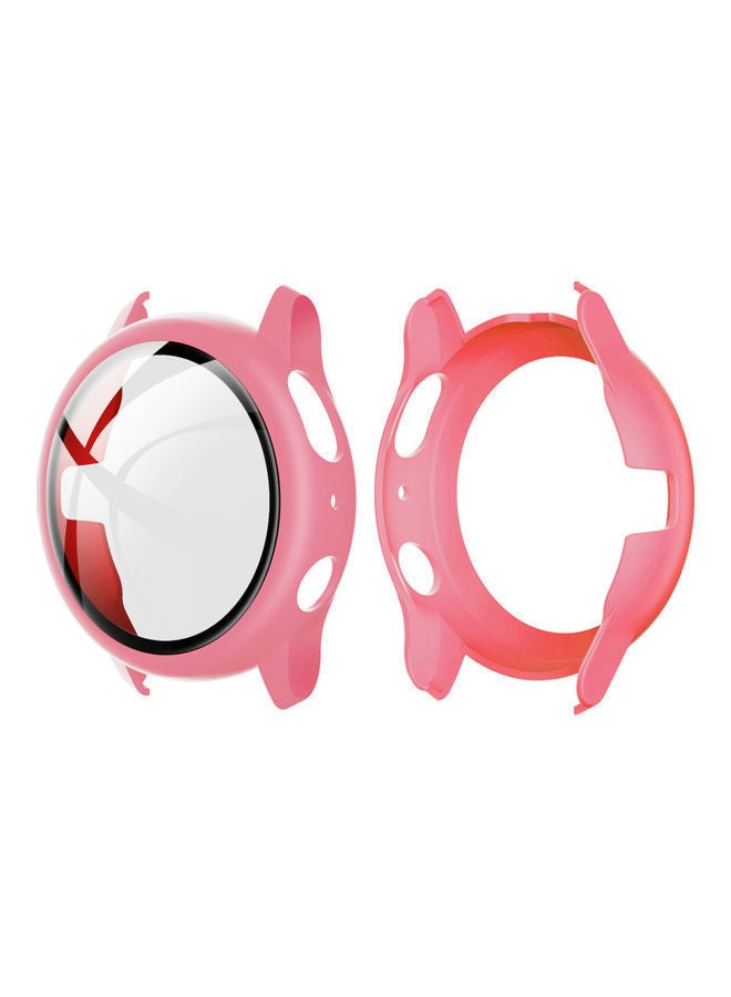 نيبمينينت غطاء حماية بديل مع لاصقة للشاشة مصنوعة من الزجاج المقوى لساعة سامسونج جالاكسي أكتيف 2 وردي - Image 1