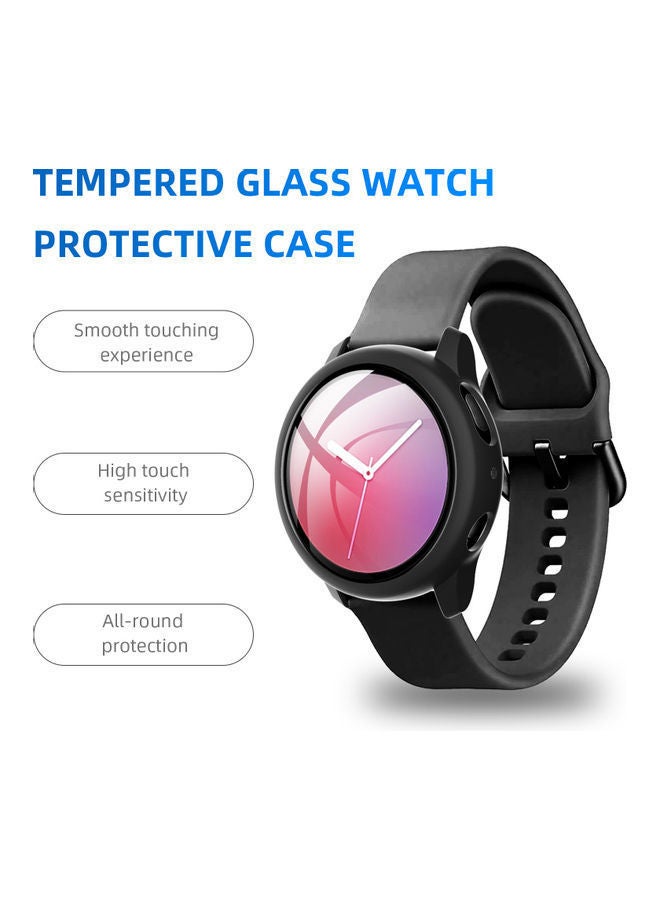 نيبمينينت غطاء حماية بديل مع لاصقة للشاشة مصنوعة من الزجاج المقوى لساعة سامسونج جالاكسي أكتيف 2 وردي - Image 3