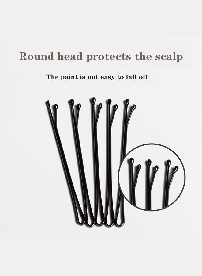 سيستار 200 قطعة من مشابك الشعر للشعر الطويل مع صندوق، مشابك شعر سوداء كبيرة جدًا للكعكة، مشابك شعر دائرية عالية الجودة 5.5 سم، ليس من السهل أن تسقط أثناء التمرين، مناسبة لجميع أنواع الشعر - Image 3