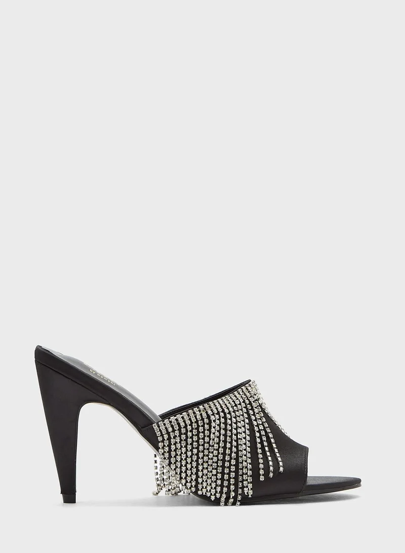 Ella Limited Edition Diamante Fringed Mule Sandal