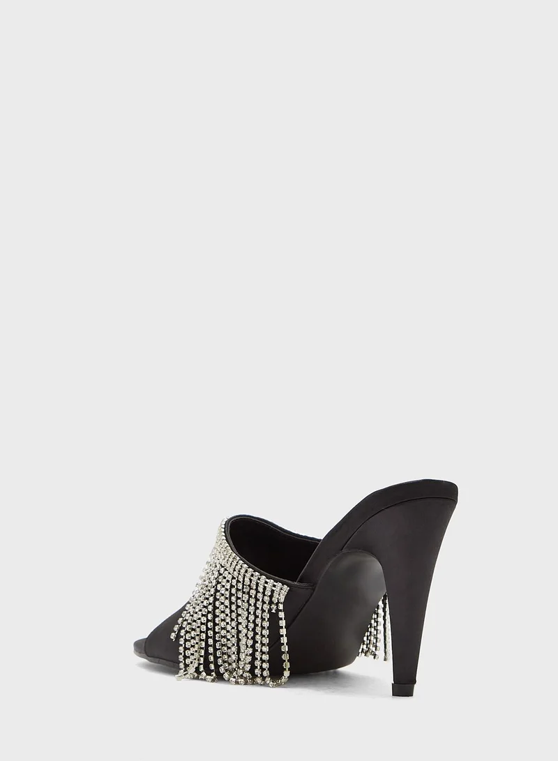 Ella Limited Edition Diamante Fringed Mule Sandal