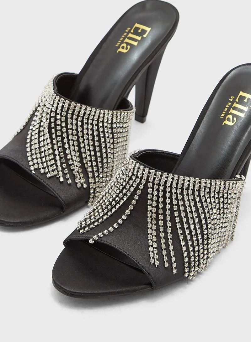 Ella Limited Edition Diamante Fringed Mule Sandal