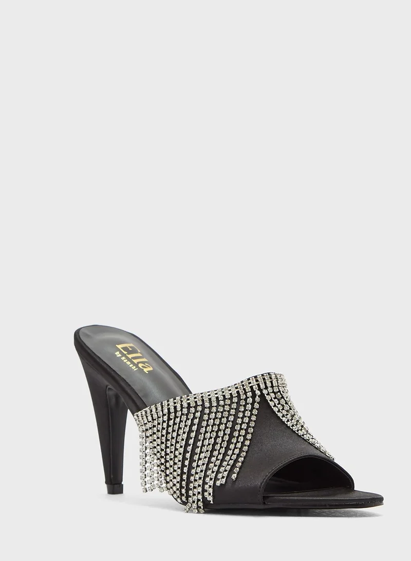 Ella Limited Edition Diamante Fringed Mule Sandal
