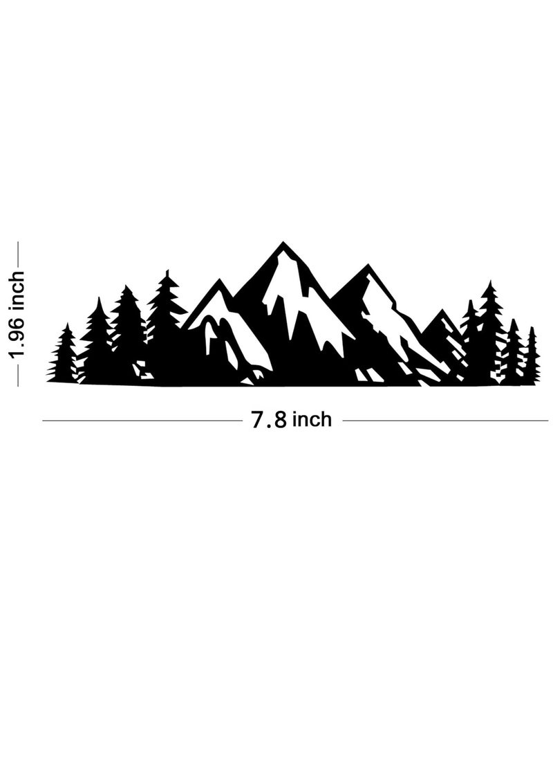 Generic 2pcs Vinyl Snow Mountain Tree Decal Sticker,Car Sticker, Trunk Logo Decal Sticker, Car Exterior Accessories(Black)  - Image 2