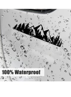 Generic 2pcs Vinyl Snow Mountain Tree Decal Sticker,Car Sticker, Trunk Logo Decal Sticker, Car Exterior Accessories(Black)  - Image 3