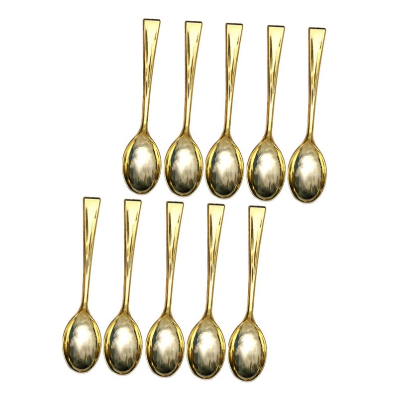 48 Pcs Mini Disposable Dessert Spoons Elegant Design For Puddings Appetizers Parties - Image 2