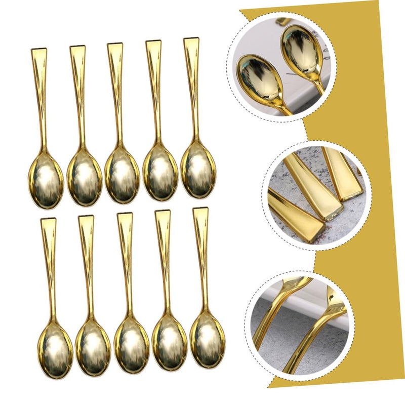 48 Pcs Mini Disposable Dessert Spoons Elegant Design For Puddings Appetizers Parties - Image 5