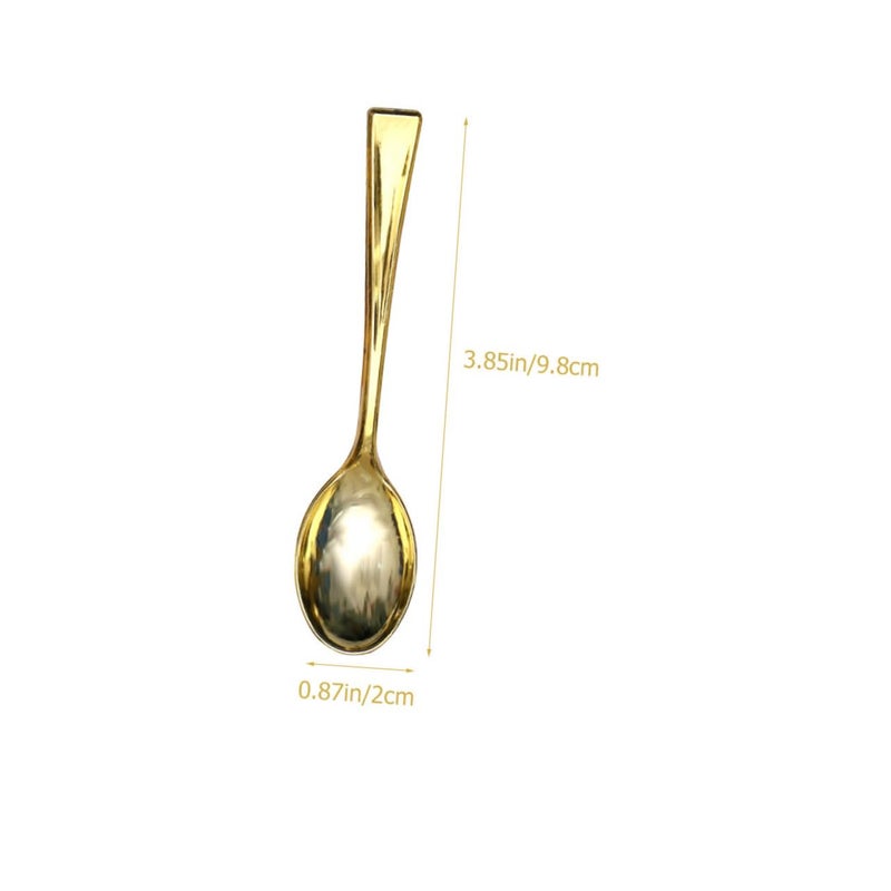 48 Pcs Mini Disposable Dessert Spoons Elegant Design For Puddings Appetizers Parties - Image 3