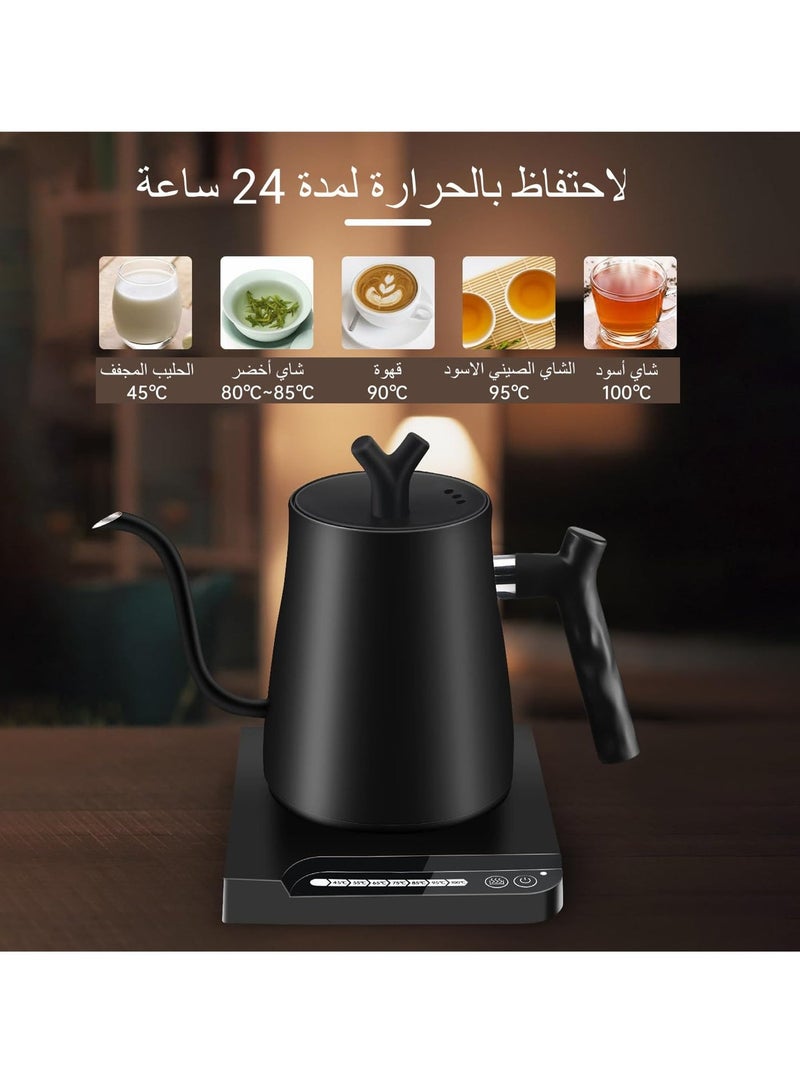 ET-LIFE Precision Electric Gooseneck Kettle 304 Stainless Steel Adjustable Temperature Quick Boil 1L - Image 4