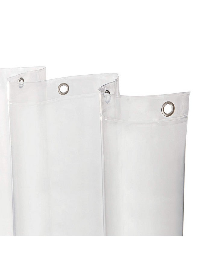 Kenney MB61160 Microban Protected Medium Weight 4.8 Gauge Waterproof PEVA Shower Curtain Liner with Rust-Resistant Metal Grommets and Weighted Magnetic Hem for Bathroom, 70" W x 72" H, Clear, 1-Pack - Image 1