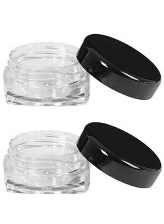 SHREE MAHA PS Acrylic Jars Transparent with Black Cap Cosmetics Container for Creams,Lip Balm, Body Butter, Essential oil, Costemic, Makeup Use, Pack of 46, 5 Gram capacity - Image 4