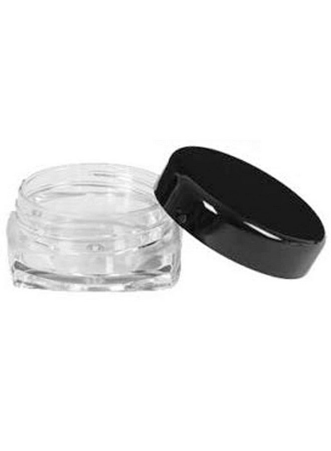 SHREE MAHA PS Acrylic Jars Transparent with Black Cap Cosmetics Container for Creams,Lip Balm, Body Butter, Essential oil, Costemic, Makeup Use, Pack of 46, 5 Gram capacity - Image 2
