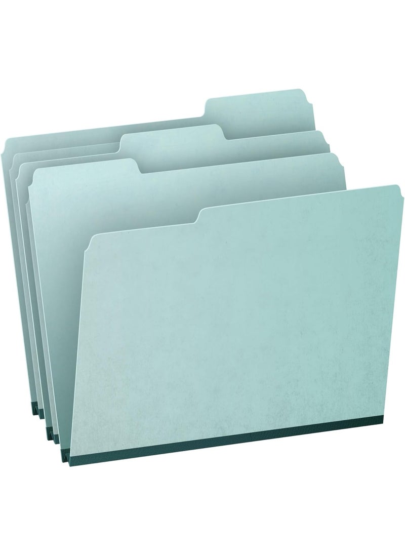 Pendaflex Pendaflex 1" Expansion Pressboard File Folders with 1/3 Cut Tab, Letter, Blue, 25/Box (9200T 1/3) 