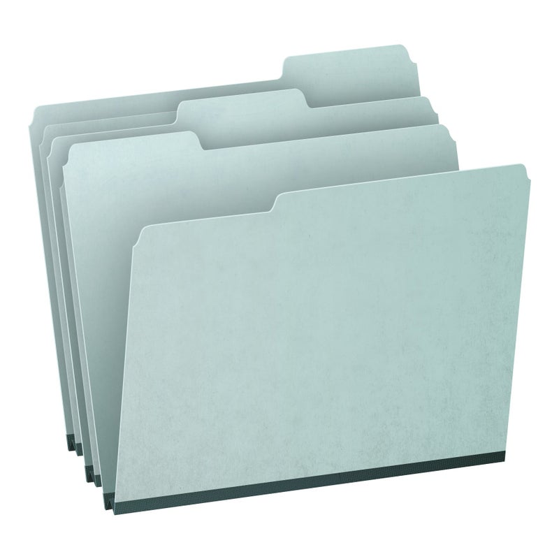 Pendaflex 1" Expansion Pressboard File Folders with 1/3 Cut Tab, Letter, Blue, 25/Box (9200T 1/3) - Image 1