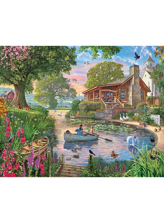 WHITE MOUNTAIN ألغاز بركة هادئة 1000 قطعة لغز - Image 3