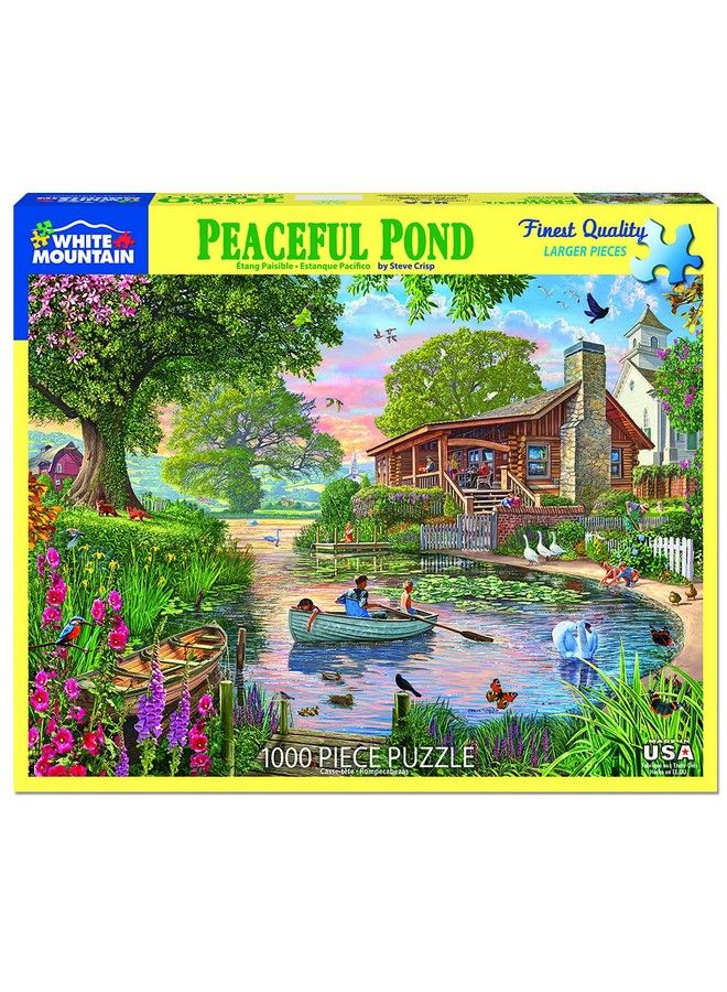 WHITE MOUNTAIN ألغاز بركة هادئة 1000 قطعة لغز - Image 2