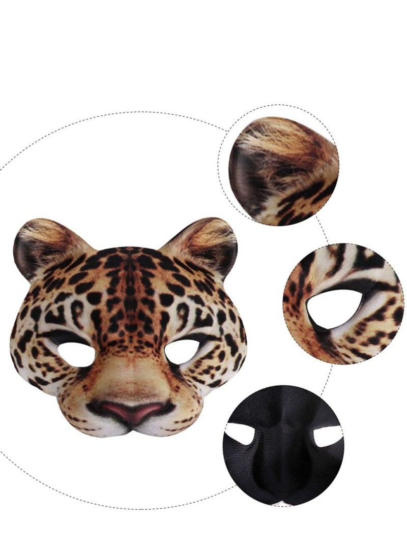 Zikra Leopard Half Face Mask for Kids and Adults - Perfect for Animal Cheetah Role Play, Masquerade Parties, and Birthday Celebrations - Universal Costume Accessory for Boys and Girls. - Image 4