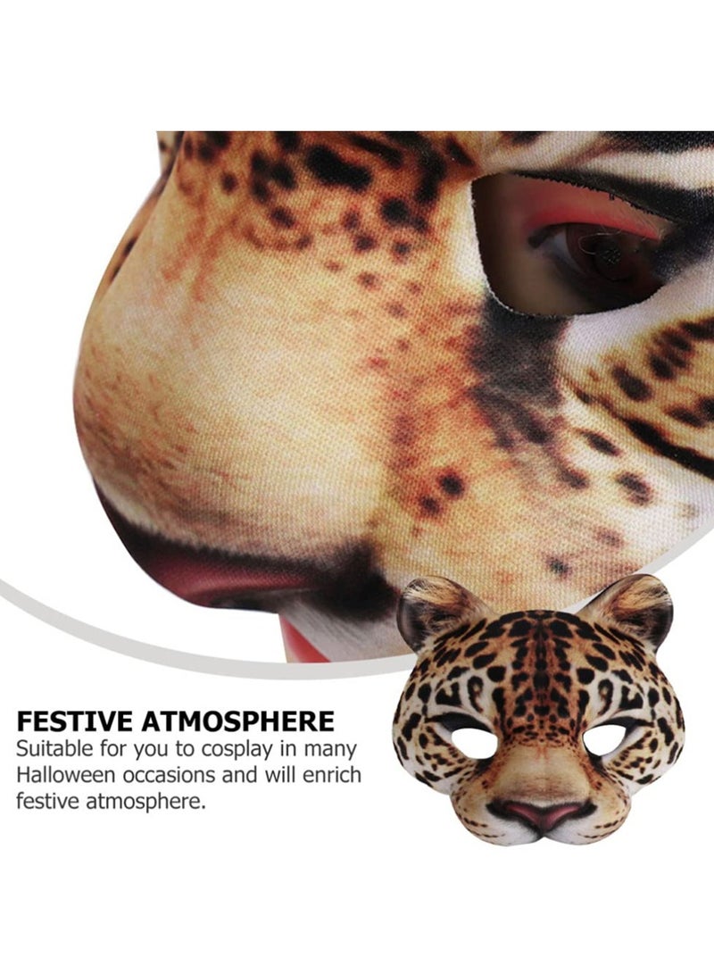 Zikra Leopard Half Face Mask for Kids and Adults - Perfect for Animal Cheetah Role Play, Masquerade Parties, and Birthday Celebrations - Universal Costume Accessory for Boys and Girls. - Image 2