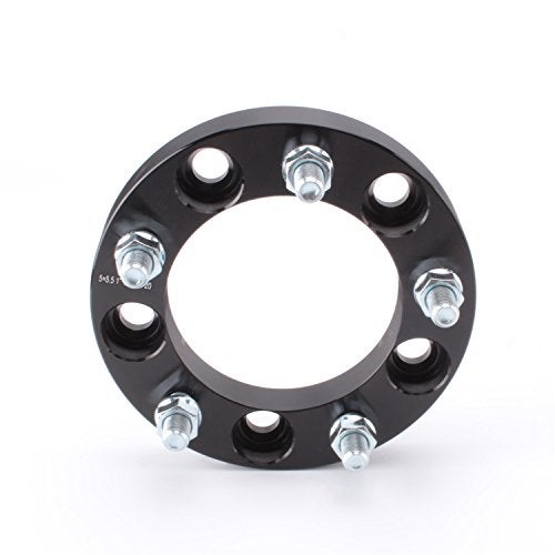 ZY WHEEL 4pcs Wheel Spacers 1" Thick 5x5.5 (5X139.7) Bolt Pattern with 1/2" Studs for Dodge Ram 1500, Ford F100 F150 E100 E150 Bronco, Jeep CJ3 CJ5 CJ6 CJ7 Scrambler Black - Image 4