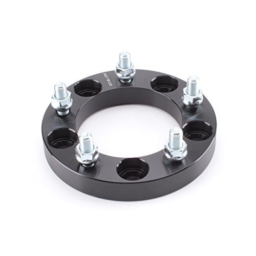 ZY WHEEL 4pcs Wheel Spacers 1" Thick 5x5.5 (5X139.7) Bolt Pattern with 1/2" Studs for Dodge Ram 1500, Ford F100 F150 E100 E150 Bronco, Jeep CJ3 CJ5 CJ6 CJ7 Scrambler Black - Image 2