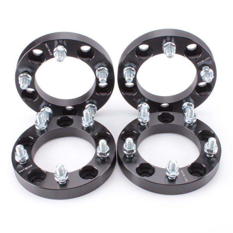 ZY WHEEL 4pcs Wheel Spacers 1" Thick 5x5.5 (5X139.7) Bolt Pattern with 1/2" Studs for Dodge Ram 1500, Ford F100 F150 E100 E150 Bronco, Jeep CJ3 CJ5 CJ6 CJ7 Scrambler Black - Image 5