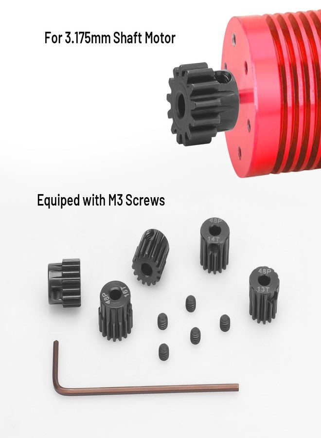 daitoku 5PCS 48P Pinion Gears 13T 14T 15T 16T 17T 3.175mm Shaft for Traxxas Arrma HSP HPI AXIAL Tamiya Losi 1/10 RC Car - Image 4