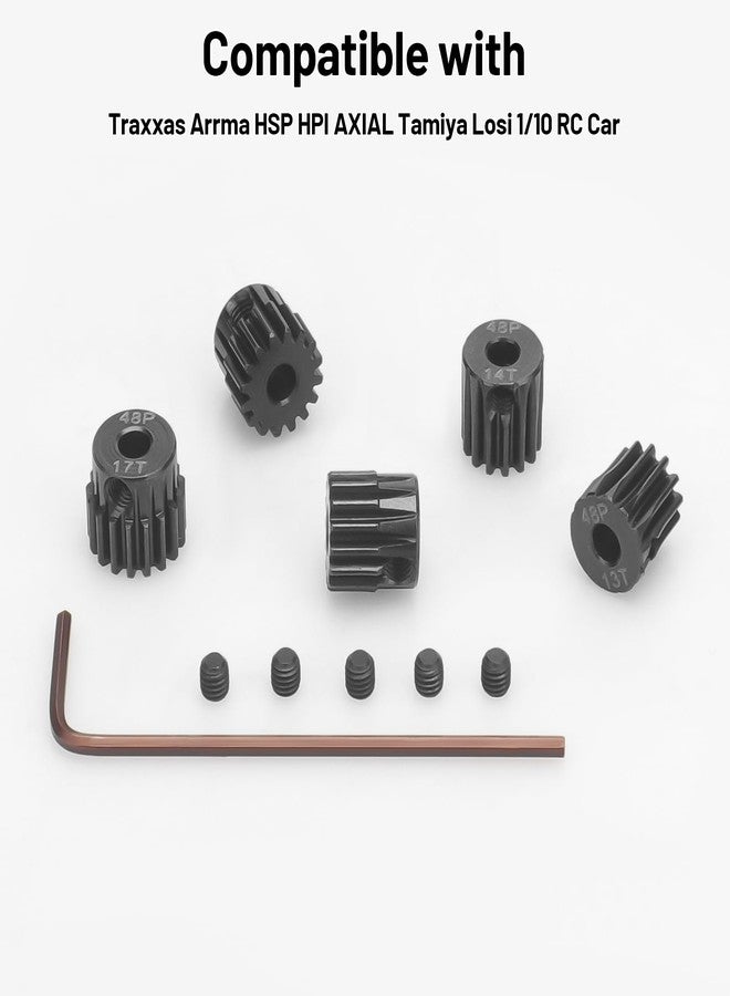 daitoku 5PCS 48P Pinion Gears 13T 14T 15T 16T 17T 3.175mm Shaft for Traxxas Arrma HSP HPI AXIAL Tamiya Losi 1/10 RC Car - Image 3