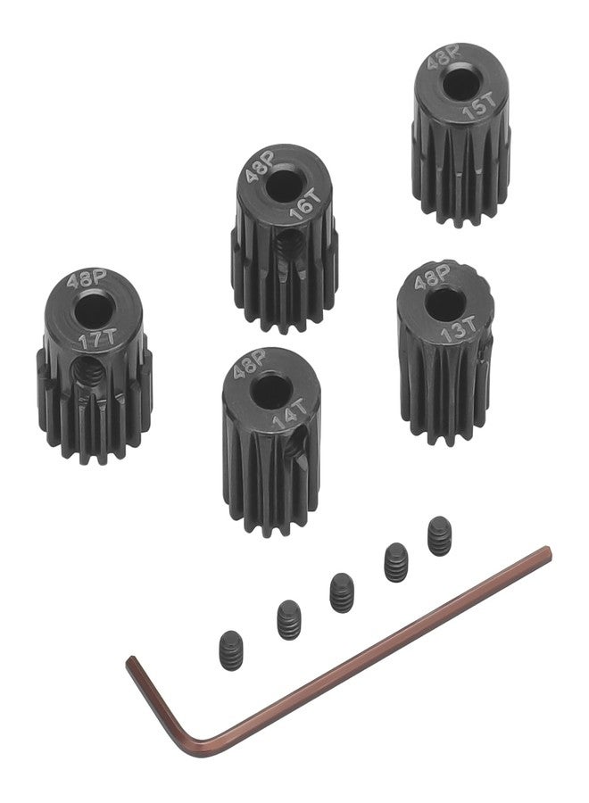 daitoku 5PCS 48P Pinion Gears 13T 14T 15T 16T 17T 3.175mm Shaft for Traxxas Arrma HSP HPI AXIAL Tamiya Losi 1/10 RC Car - Image 1
